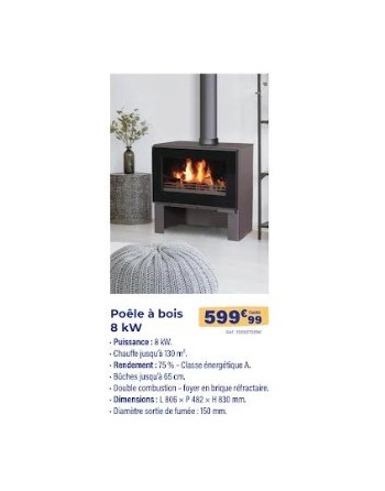 POELE A BOIS 8KW